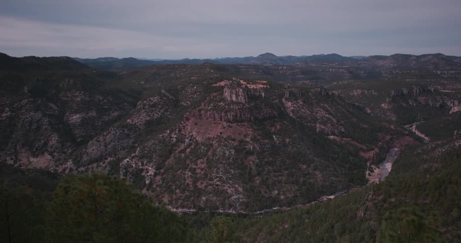 The mountains reach out into the horizon