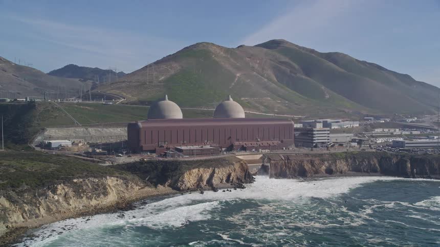 Aerial view of the diablo canyon power plant in california