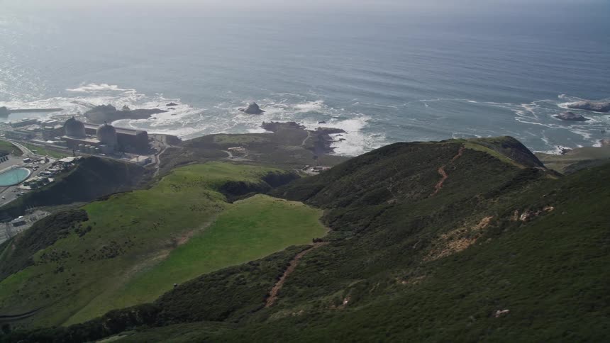 Aerial view of the diablo canyon power plant in california