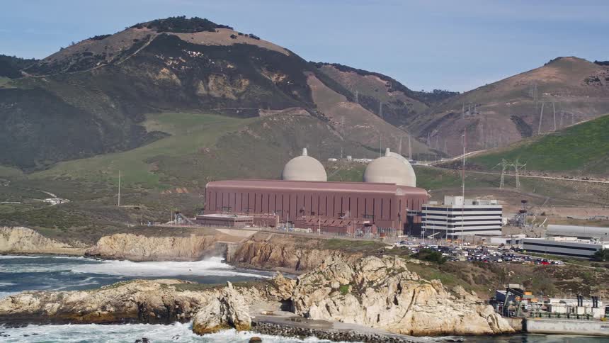 Aerial view of the diablo canyon power plant in california