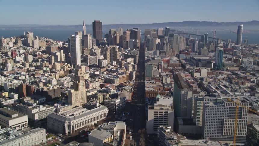 Aerial view of san francisco in california