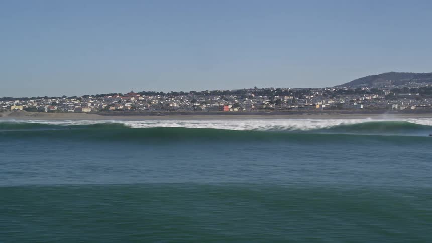A big town on a coast