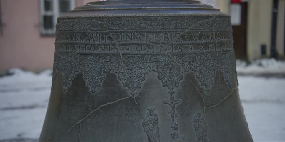 Close up of the Wishing Bell in Warsaw Poland