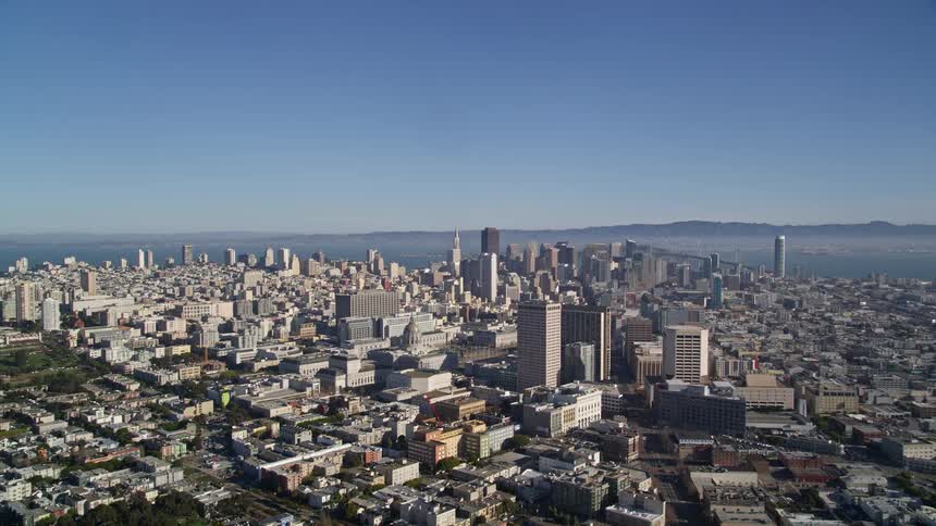 A large sprawling city by a coast