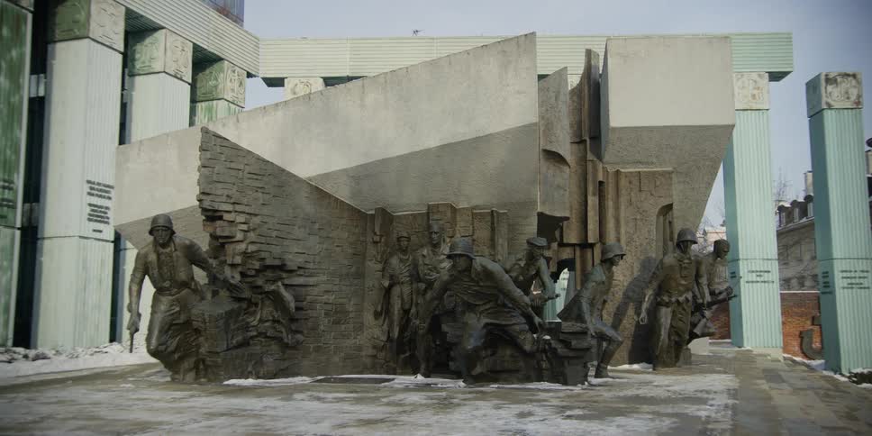Historic Monument to the Warsaw Uprising of 1944 in Poland