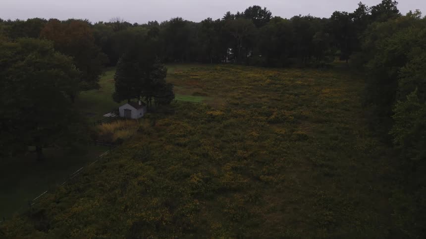 An aerial clip of a community