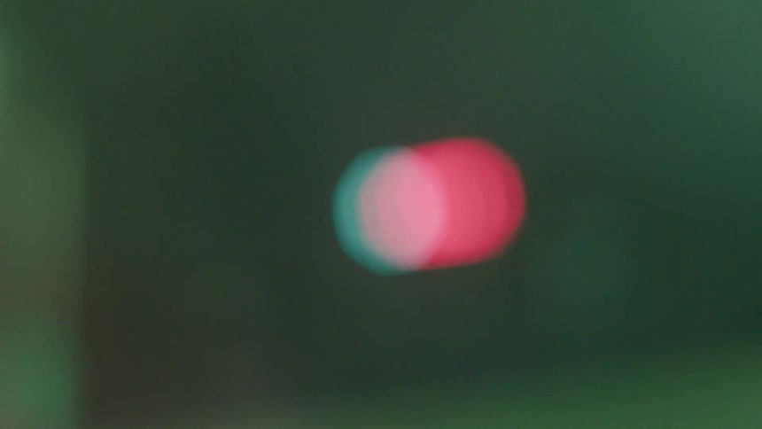 Colorful out of focus lights at night