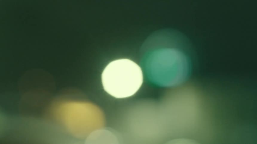 Blurry city lights at night
