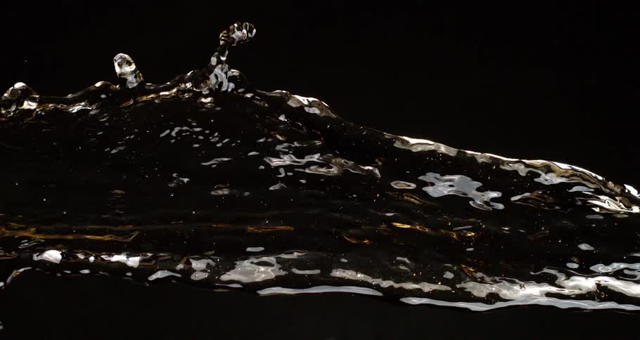 Projected liquid falling down