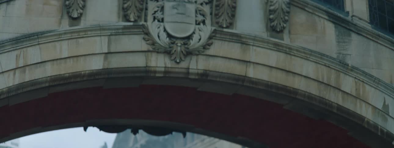 A series of intricate interconnected british buildings