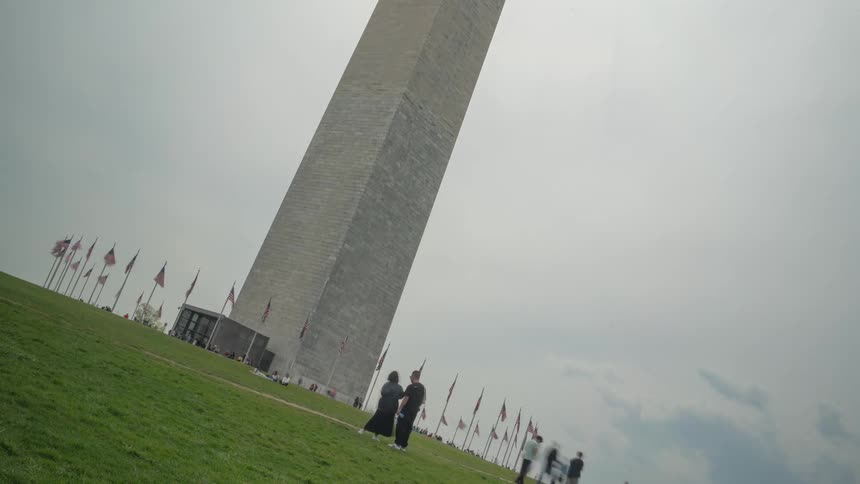 Many visitors arrive to see the washington monument
