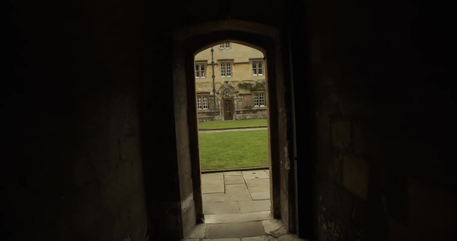 A clip of people in a castle