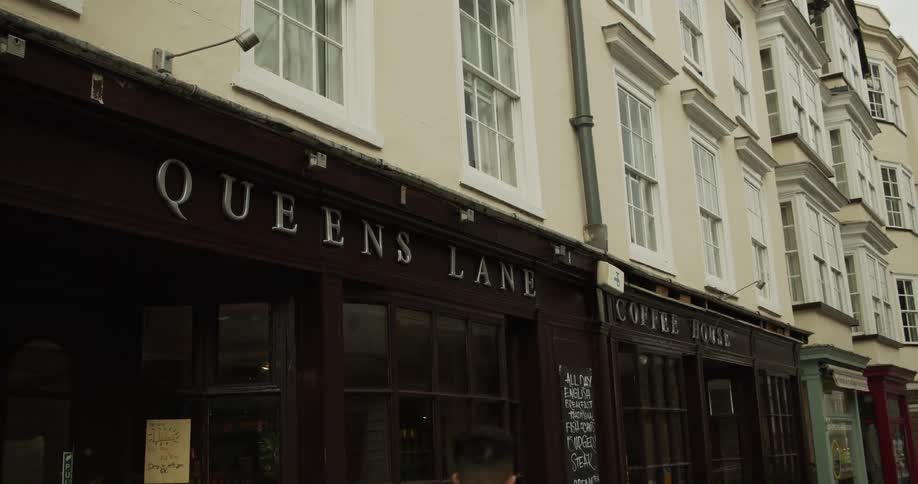 The exterior of the queens lane coffee house in oxford england