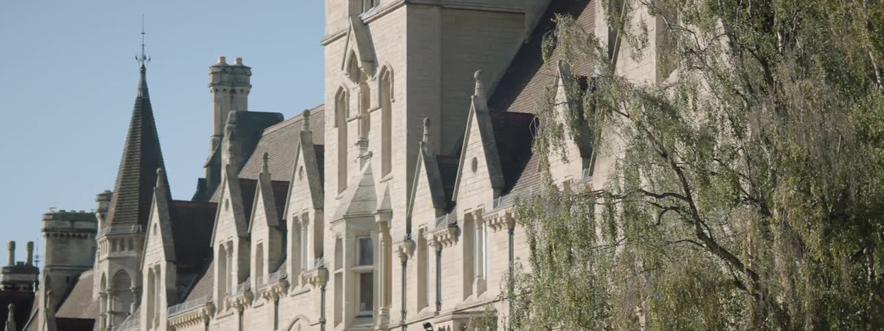 Facade of the balliol college in oxford