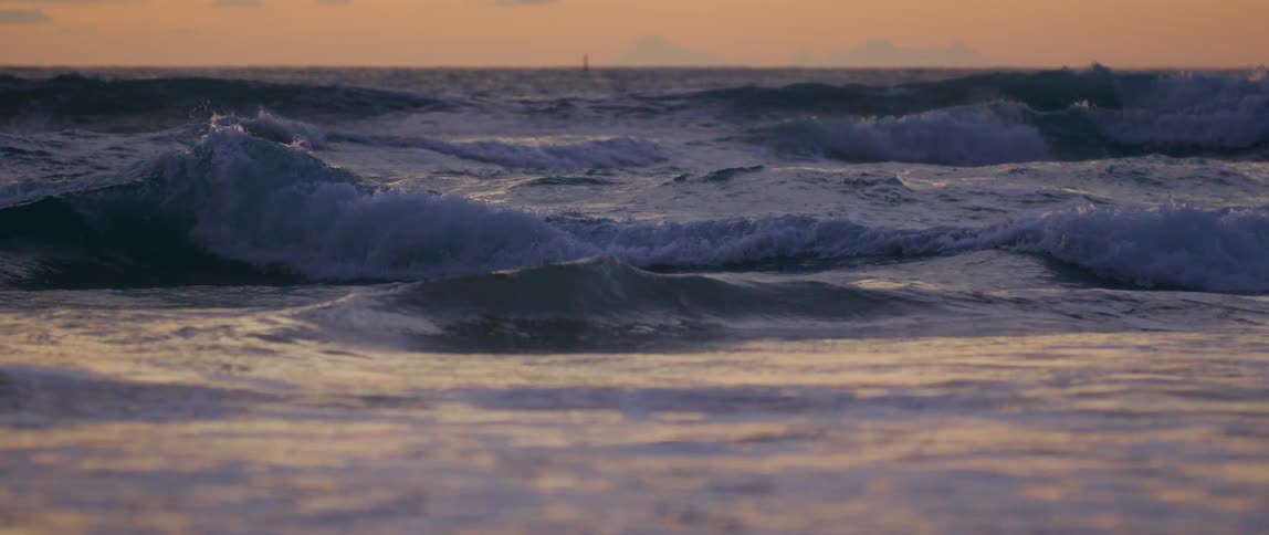 A dawn clip of the sea