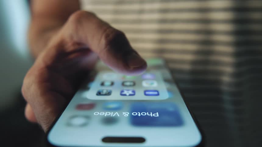 A person is scrolling through their phone