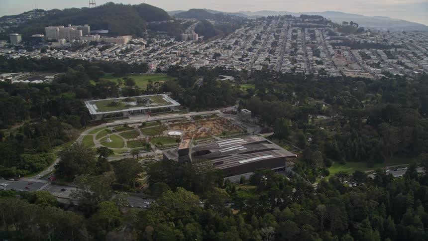 Aerial view of the golden gate park in los angeles