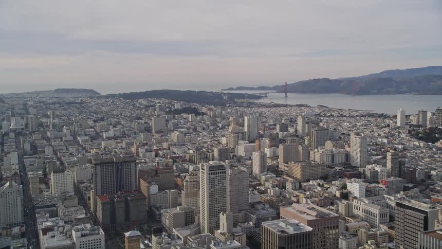 Aerial view of san francisco city in los angeles