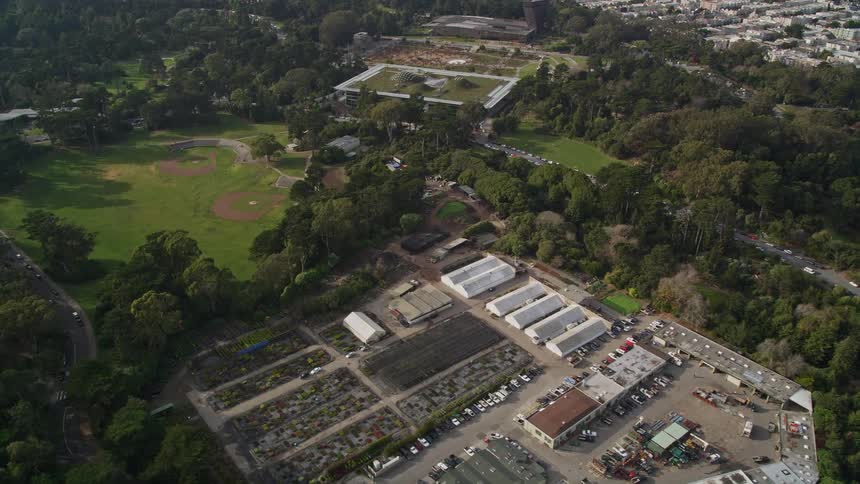 Aerial view of the golden gate park in los angeles
