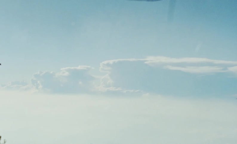 Blue sky landscape with clouds