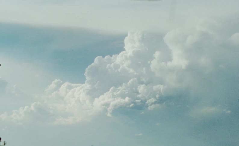 Aerial view of a cloud bank