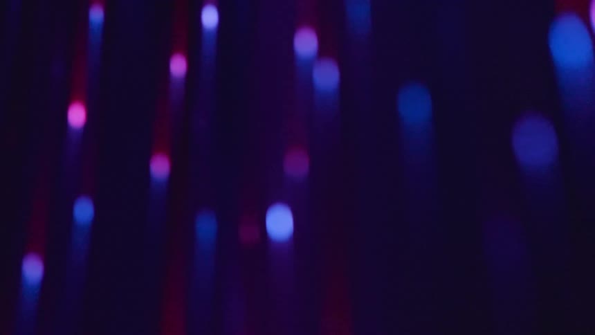The wires are lit up with lights