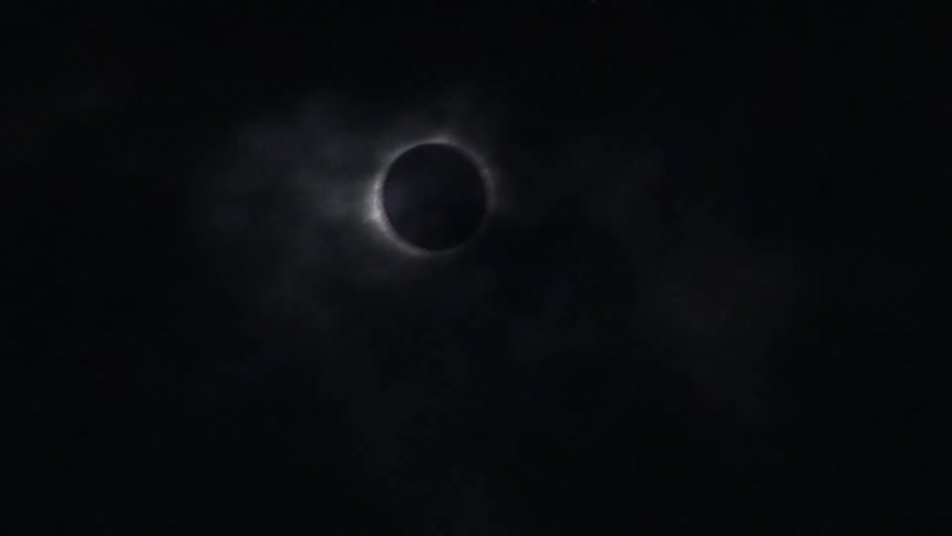 View of the sky with a complete eclipse
