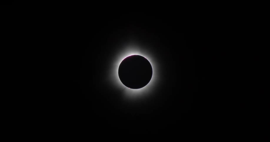 The solar eclipse gives off a flare
