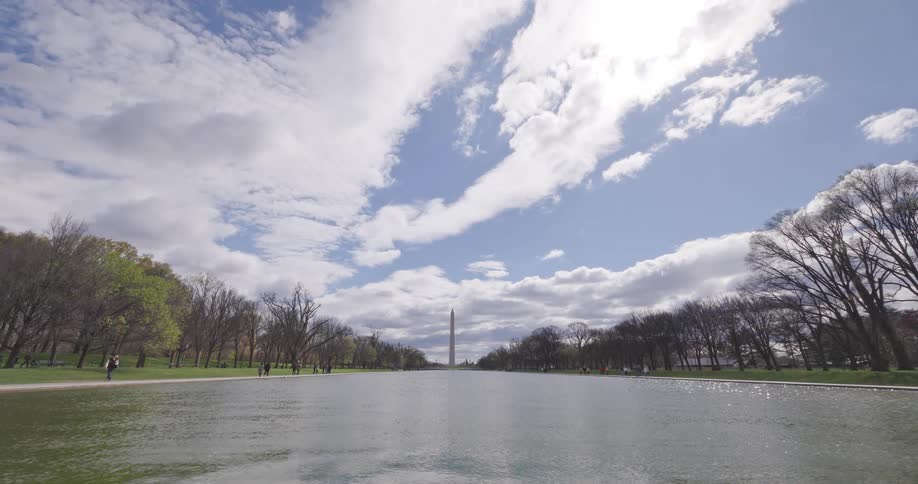 People visiting the mall and washington monument