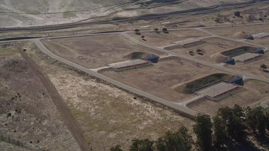 An aerial clip of a desert