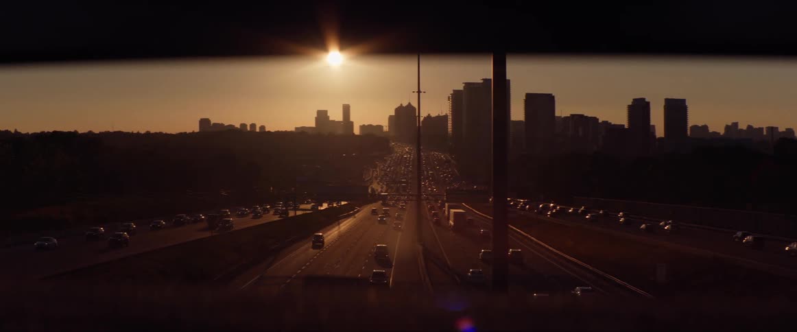 Traffic flows in and out of a city