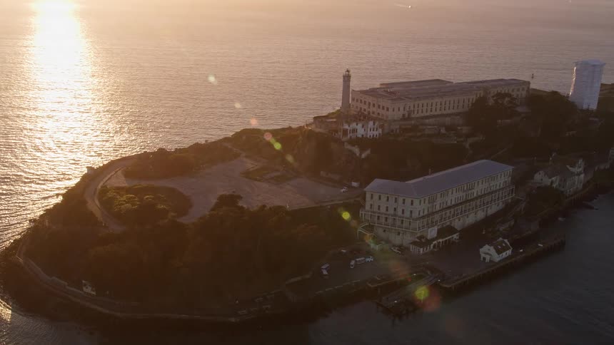 A facility is on the small island on the river