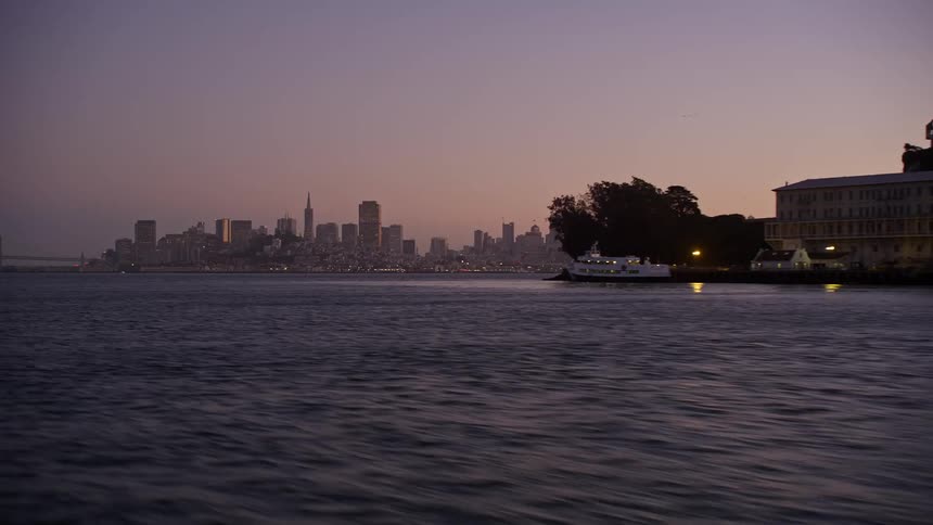 Alcatraz prison island gives way to san francisco on the coast