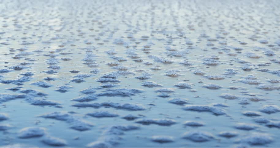 Water waves leave behind blobs of water