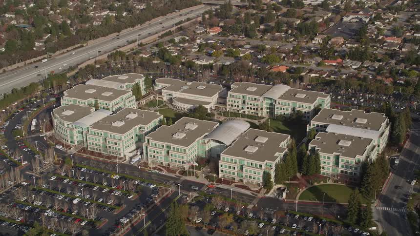 An aerial clip of an urban city