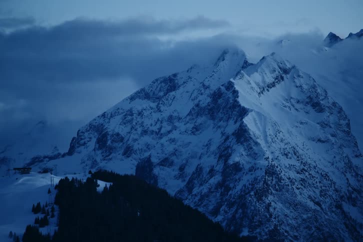 A winter clip of a mountain