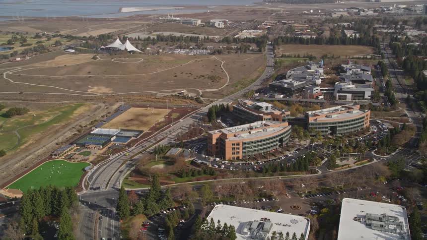 Aerial view of silicon valley in santa fe california