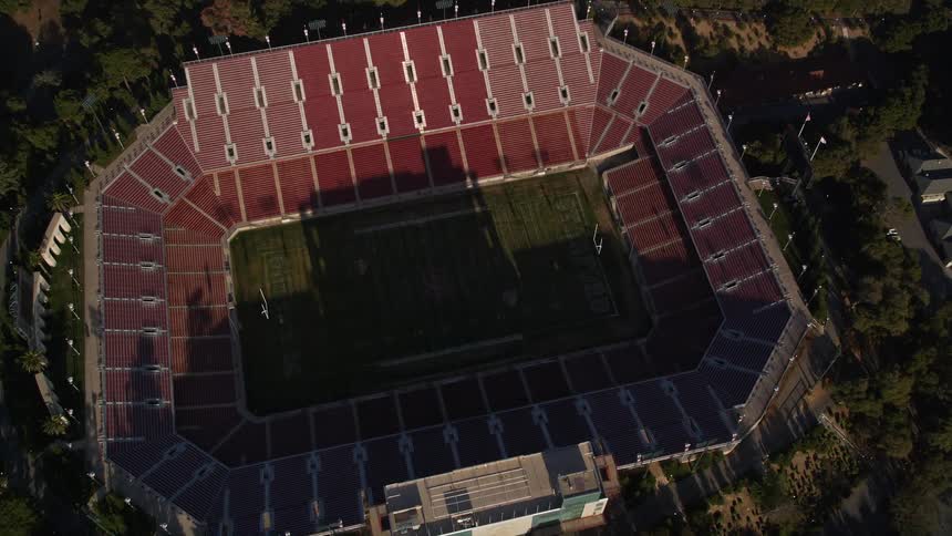 A football stadium is in town