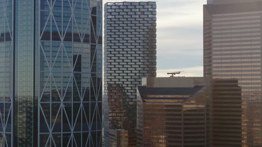 Skyscrapers and modern buildings in a metropolis during the day