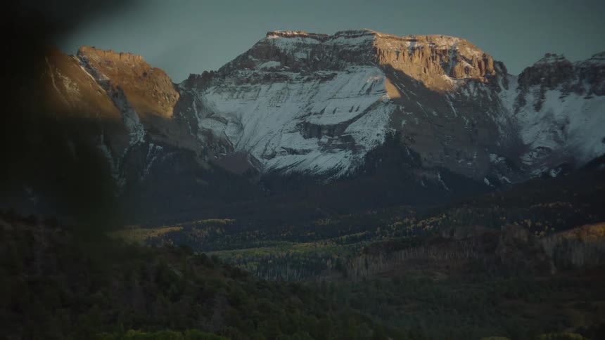 Natural landscape with mountain ranges and forests in a morning