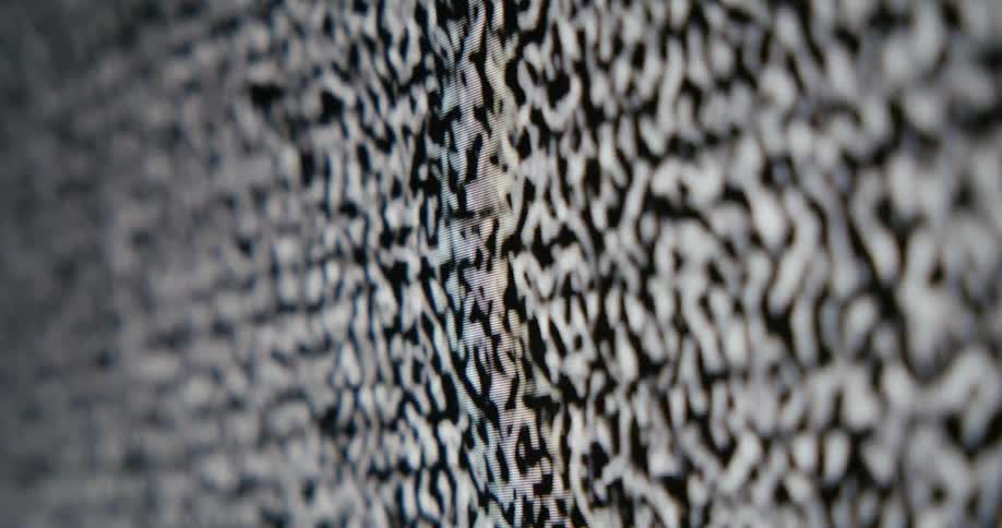 Close up of static on a screen