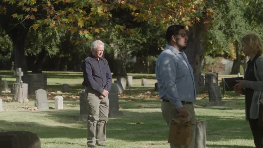 People are visiting the graveyard