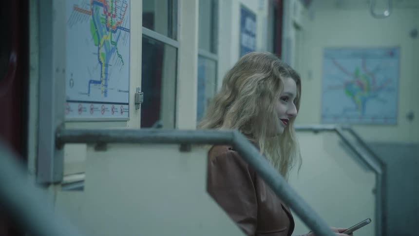 A footage of a lady smiling