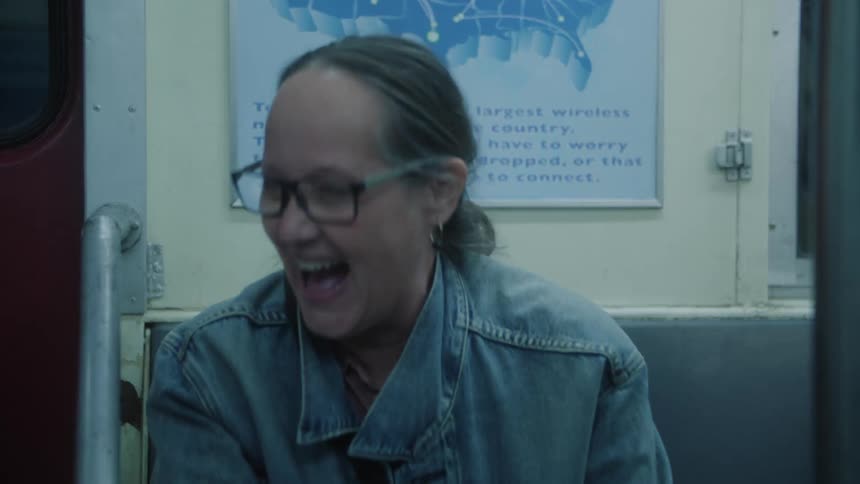 A clip of a lady laughing
