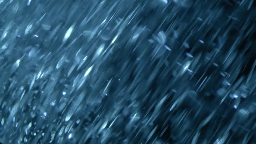 Extreme close up on thousands of abstract fast moving particles