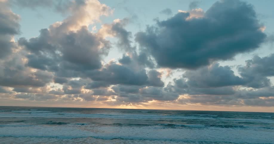 A footage of sea waves at a beach