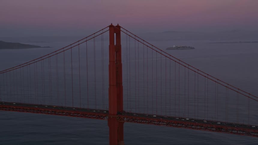 The golden gate bridge with the san francisco cityscape in the background