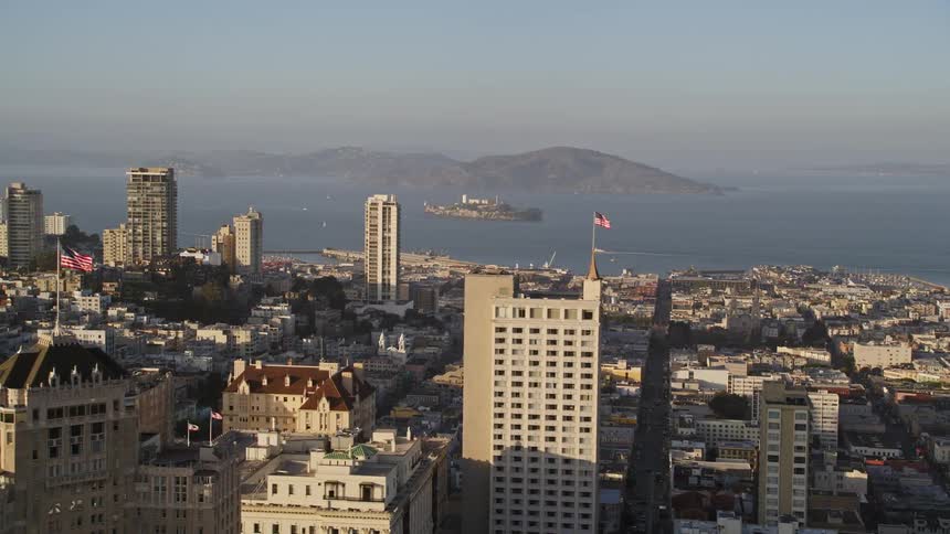 Aerial view of the city of san francisco in california