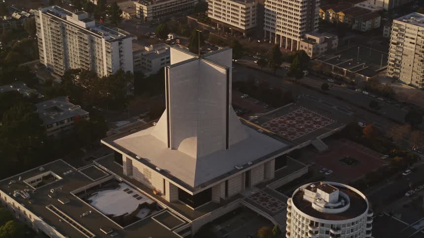 Aerial view of the cathedral of saint mary of the assumption in san francisco california