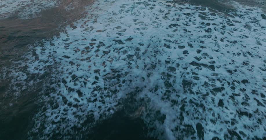 An aerial view of the ocean